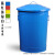 工业果皮箱小区铁皮桶垃圾桶带盖64L超大号大堂彩色户外环卫100L 48L镀锌板原色
