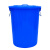 定制大号加厚塑料水桶带盖超大容量圆形桶储水发酵厨房胶桶 60L白色带盖
