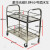 承琉不锈钢二层小推车1.0料围栏工作车手拉车工具车物料车厨房餐车 小号二层1.0料