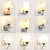 欧普 灯欧美现代简约LED壁灯床头灯卧室创意客厅楼梯过道灯酒店灯 单头9804+7w白光