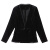 麦妮兰金丝绒外套女加大码上衣女夫人小西装时尚时髦春装2024新款中式 黑色 XL