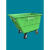 塑料环卫垃圾车 大型垃圾桶小区物业学校手推保洁清运车环卫车定制 蓝盖白桶