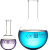 长颈圆底烧瓶平底烧瓶教学实验仪器50/100/250/500/1000/2000ml 500ml(平底烧瓶)