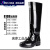 适用上海雨鞋加长高筒水靴男士防滑防水鞋工作雨靴钓鱼劳 8199黑色(加绒) 加高筒 39