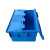 京度 周转箱塑料收纳箱大号加厚转运箱物流箱带盖储物箱斜插式整理箱 600*400*415mm 蓝色