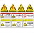 小心有电触电机械设备警告贴PVC小号 大号提示标志安全标识牌定做 有电危险JX01 (10张) 15x15cm