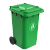 定制适用（LJ）垃圾桶 120L轮式有盖塑料垃圾桶（绿色） 单位：个