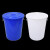 大垃圾桶带盖分类大号商用厨房酒店户外环卫厨余塑料圆桶160L 50L白色单桶