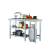 加厚厨房工作台不锈钢桌子家用操作台面可放煤气罐厨房台收纳架子 长120宽60高80单层加双层