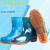 3531 PVC女式雨靴1305防滑牛筋低帮雨鞋水鞋 绿色/蓝色 37码 