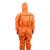 比鹤迖 BHD-1988 防污防尘透气一次性连体带反光条防护服防护服 橙色2XL 1件