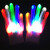 LED发光手套表演 手影舞荧光手套 抖音酒吧蹦迪神器EDM电音节装备 粉色 双面发光一双