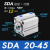 小型气动薄型气缸SDA20*5/10/15/20/25/30/40/50/60/S-B SDA20-45