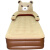 TLXT充气床午休1.5双人简易卡通气垫床加高打地铺折叠1.2单人睡垫便携 棕熊床头+床垫【单人】长20 0x0x0cm