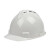 君御 安全帽 V型PE工地建筑防砸抗冲击安全帽 带透气孔工地施工领导安全头盔 白色 1501