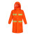 鸣固连体风衣式雨衣大衣 连体连帽安全反光可定制 橘红色 XL