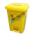 加厚医疗垃圾桶废物回收箱带盖脚踏式黄色塑料垃圾箱医院卫生院诊所脚踩周转箱转运箱污物桶 15L脚踏款