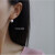 LZJV施华洛世奇锆正品淡水珍珠纯银耳钉女轻奢复古气质法式感耳饰耳坠 小敏家同款(9-10mm点位)金色一对
