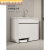 度佳行蜂窝铝阳台陶瓷一体洗衣柜扫地机器人浴室柜卫生间洗手盆带搓衣板 100CM-白色-龙头套餐 机器人柜