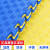 定制适用专业跆拳道馆地垫运动防滑1米泡沫地垫拼接武术舞蹈训练加厚垫子 A级黄蓝五道纹 每片送4根边 100*100*2.5CM