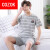 COZOK睡衣男2023年新款纯棉短袖夏季薄款短裤男士休闲家居服套装 NJR-HD2015 XL