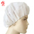 玦袂适用于加厚一次性帽子无纺布帽 头套美容防尘圆帽蘑菇帽 防护帽35 蓝色条形帽19寸100只