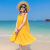 JOYTSIE波西米亚连衣裙云南旅游必备2024新款海边度假沙滩裙雪纺中长1款 黄色 S