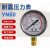 YN60耐震压力表径向0-1.6MPa抗震液压水压气压真空表负压表指针式 0-4MPA