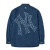美职棒（MLB）男女装春季衬衣复古背后老花休闲通勤棉质衬衫3ADRM0241 纽约洋基队/靛蓝色 M 170/92A