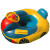 儿童戏水游泳座圈大号加厚充气方向盘汽车艇带蓬游泳圈 小号汽车挺 80*65cm