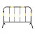 洲岳恒生*镀锌铁马护栏隔离栏道路交通安全防护栏临时施工围挡活动分流排队围栏 黄黑挡板款1.2米高1.3米宽一套