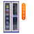 防暴器材全套安保器材柜安防架安防器材防暴器材柜防暴器材八件套 蓝色安保器材架