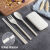 佩舟 小麦秸秆折叠筷子便携伸缩式单人旅行餐具三件套筷子勺子套装 折叠餐具-米