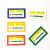 磁胶套502磁性卡套501文件保护套卡K士标示牌磁力展示板希得劳 橙黄色5024.5x12)