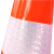 乐子君 PVC路锥反光圆锥 橡胶塑料路锥反光警示锥桶 70cm红色(1.6kg)