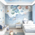 慕槿思格太空星球宇航员壁画北欧男孩卧室背景墙纸环保儿童房壁纸卡通墙布 童域NQ-078（意大利平纹油画布）