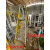 装修玻璃纤维登高工程折叠铝合金扶手围栏电工绝缘阁楼平台梯 GAE-09玻璃纤维平台梯（含网，轮，踢脚板）