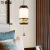 长裕现代简约新中式餐厅吊灯创意书房卧室过道茶室单头实木吊灯中国风