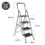 定制适用梯子折叠伸缩人字梯室内梯凳多功能安全扶梯四五步爬梯 灰色4步加宽踏板梯