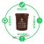 上海垃圾分类垃圾桶大号干垃圾湿垃圾户外圆形咖啡色棕色厨房物业 棕色50升湿垃圾无盖