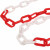 卡英 隔离链 警示柱配套链条 施工防护塑料隔离链 红白 23米 单位/件