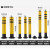 道路钢管警示柱铁立柱塑料反光立柱固定路桩防撞柱PU弹力柱隔离桩护栏 50cm高固定红白特厚款