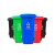 定制适用户外环卫分类塑料垃圾桶带盖大容量120升240可挂车垃圾桶厂家印字 240升加厚挂车桶（蓝色）可