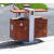 创意户外仿古典木纹垃圾桶风景区分类垃圾箱公园社区果 不锈钢烤漆+荷花图案