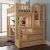莱雅格（LAYAG）  全实木高架床书桌书柜一体高低双层床多功能组合儿童梯柜 原木床+送安装 100*200