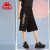 卡帕（Kappa）短裤女图案印花运动五分裤休闲梭织裤潮流短裤 黑色-990 S