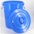 金固牢 大号加厚塑料水桶 圆桶酒店厨房储水桶垃圾桶大容量发酵胶桶 蓝色100L带盖