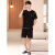 KOOOLINO轻奢品牌柔软型莫代尔睡衣男士夏季薄款棉质短袖家居服两件套装 DS42310礁石黑 L