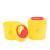 斯威诺 X-3591 圆形利器盒 医院诊所黄色锐器盒小垃圾桶 圆形2L