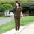 俞兆林（YUZHAOLIN）小个子妈妈夏装洋气运动套装中年女装短袖上衣40岁50中老年两件套 H209311-藏青 XL